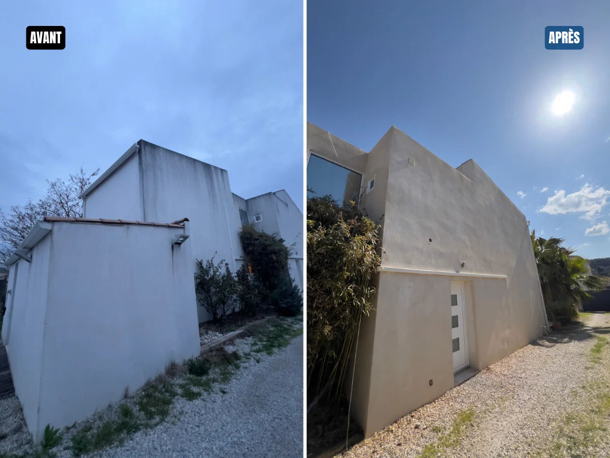 Nettoyage de façade avec hydrofuge incolore - Gardanne Mars 2026
