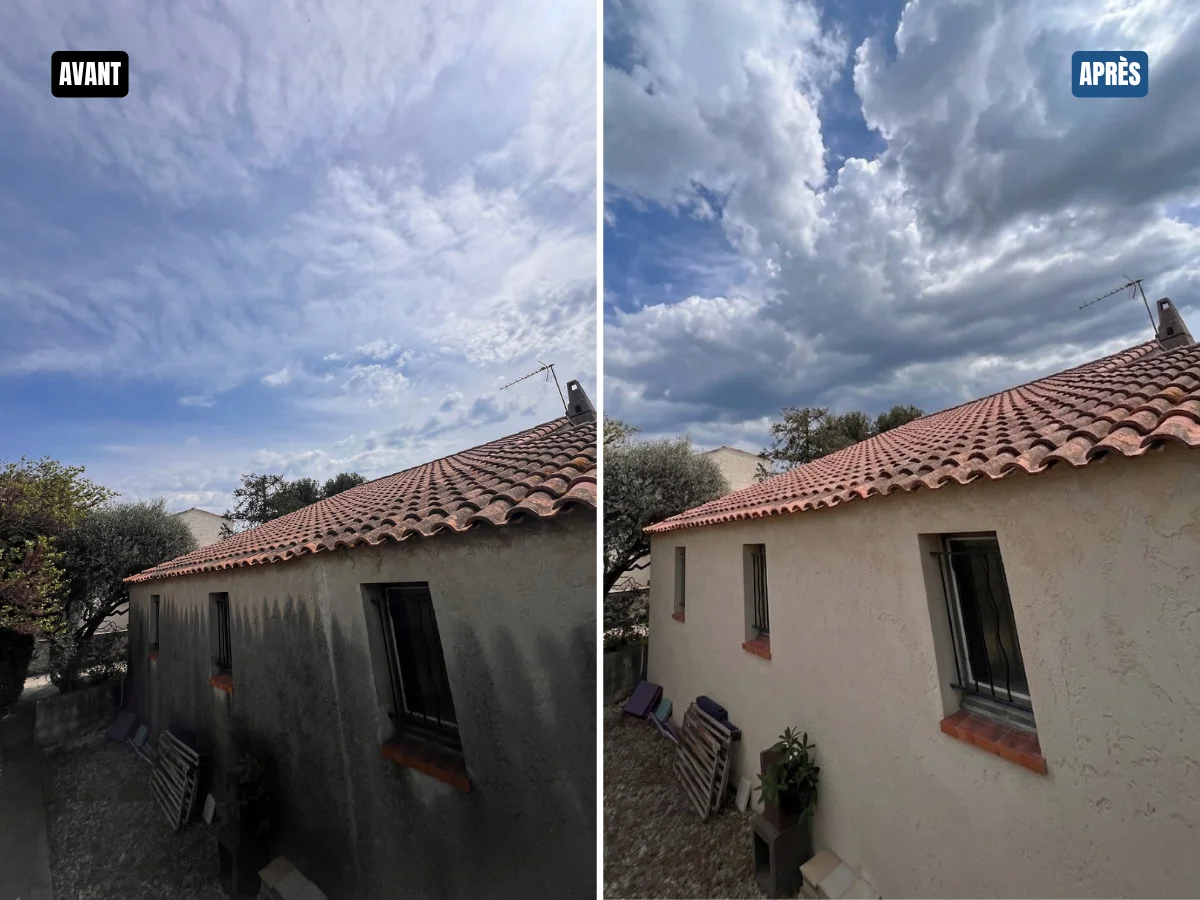 Nettoyage de façade avec hydrofuge incolore -
Peypin Mai 2026